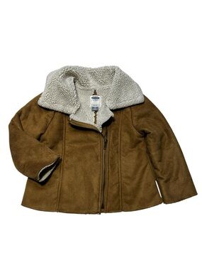Old Navy Kids Brown Faux-Suede Jacket‎ with Cream Sherpa Collar